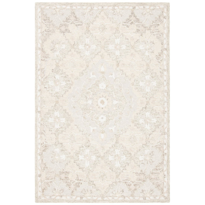 SAFAVIEH Micro-Loop MLP377B Handmade Beige / Grey Rug Image 9