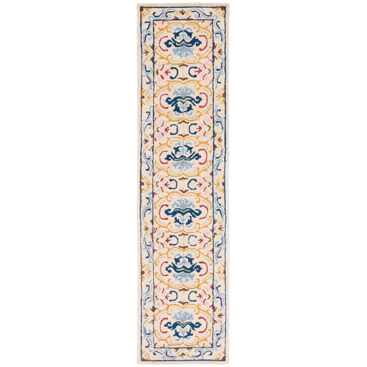 SAFAVIEH Micro-Loop MLP380B Handmade Beige / Blue Rug Image 1