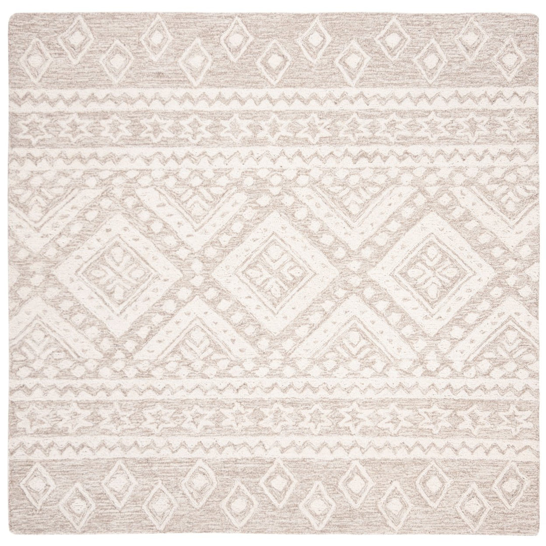 SAFAVIEH Micro-Loop MLP501B Handmade Beige / Ivory Rug Image 1