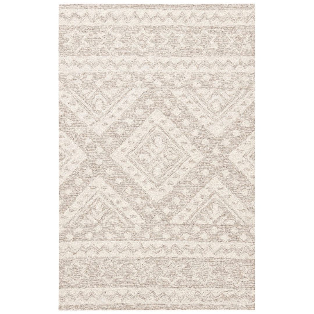 SAFAVIEH Micro-Loop MLP501B Handmade Beige / Ivory Rug Image 1