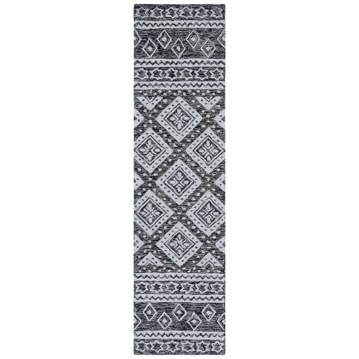 SAFAVIEH Micro-Loop MLP501H Handmade Black / Grey Rug Image 5