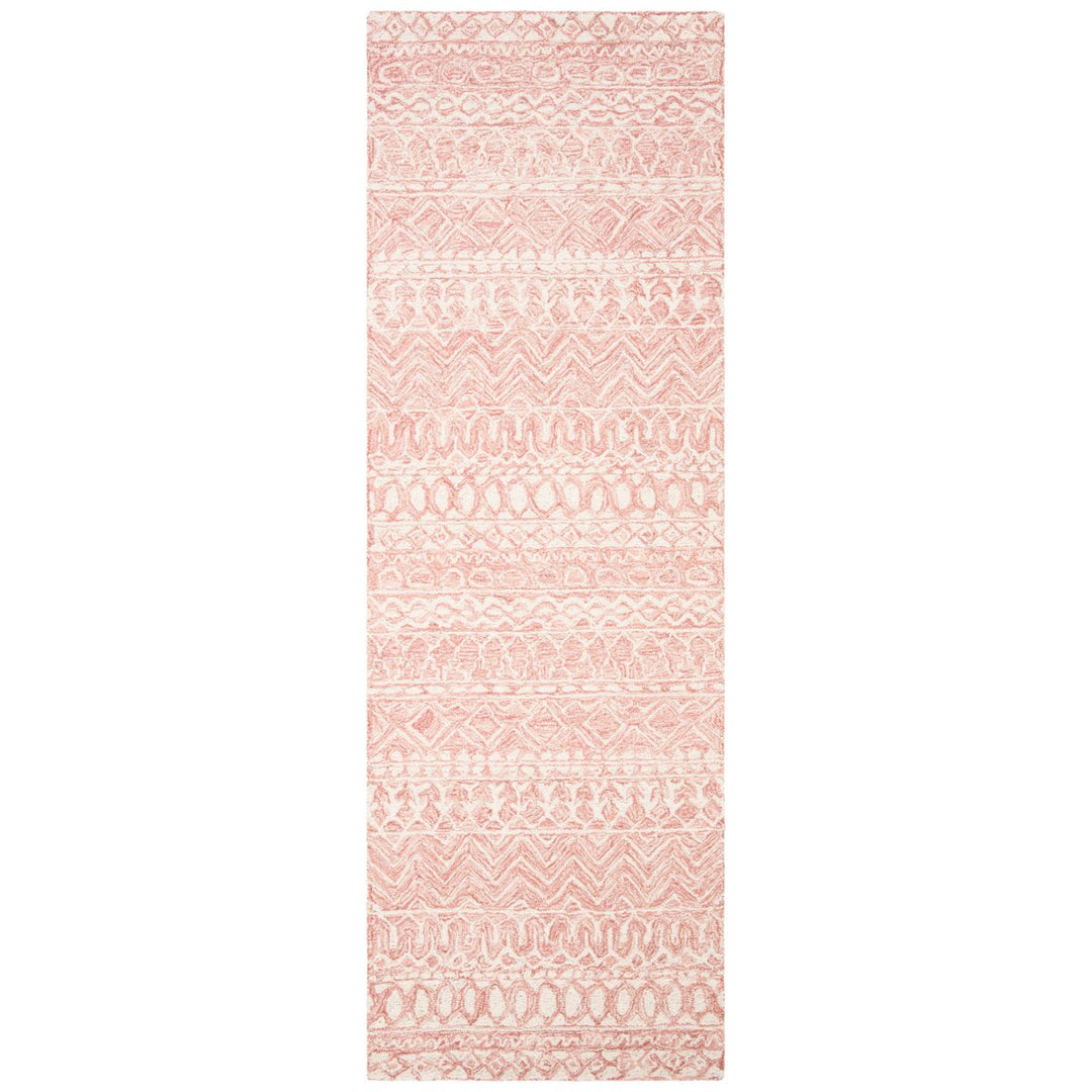 SAFAVIEH Micro-Loop MLP502U Handmade Pink / Ivory Rug Image 1