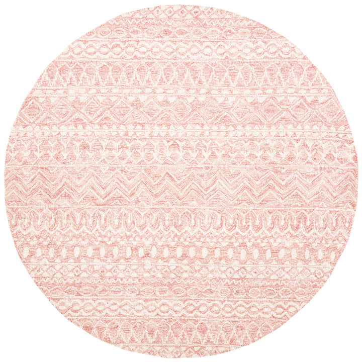 SAFAVIEH Micro-Loop MLP502U Handmade Pink / Ivory Rug Image 1