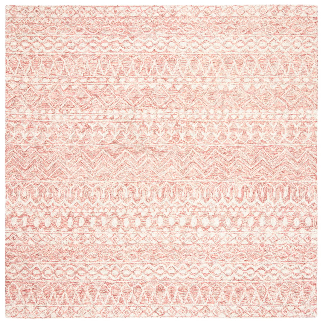 SAFAVIEH Micro-Loop MLP502U Handmade Pink / Ivory Rug Image 1