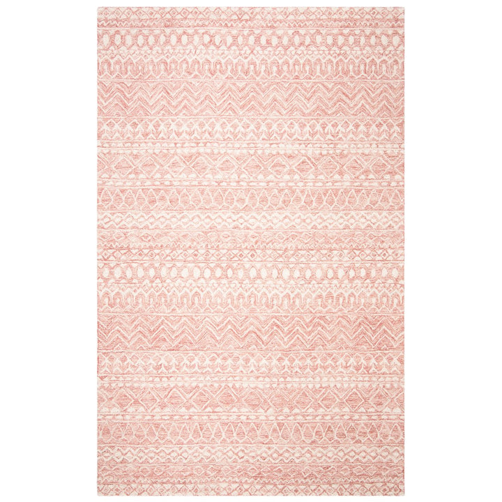 SAFAVIEH Micro-Loop MLP502U Handmade Pink / Ivory Rug Image 1