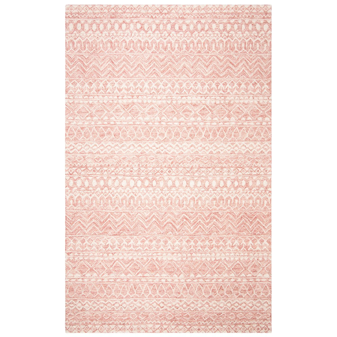 SAFAVIEH Micro-Loop MLP502U Handmade Pink / Ivory Rug Image 1