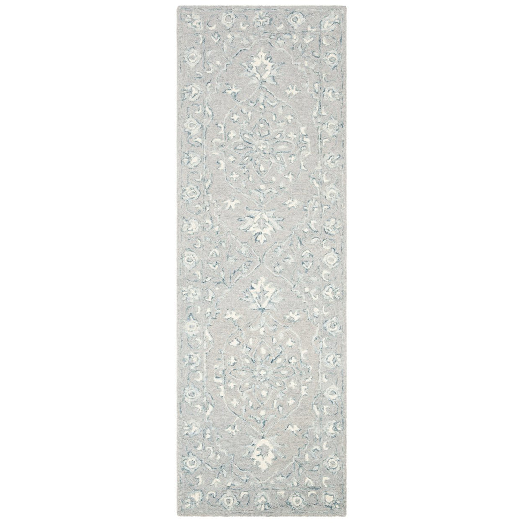 SAFAVIEH Micro-Loop MLP504F Light Grey / Ivory Rug Image 1