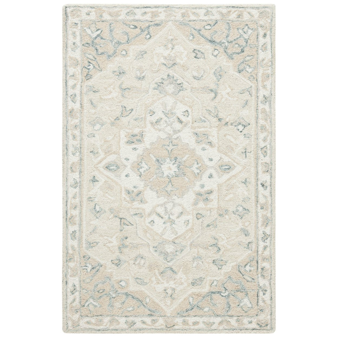 SAFAVIEH MLP505B Micro-Loop Beige / Ivory Image 1