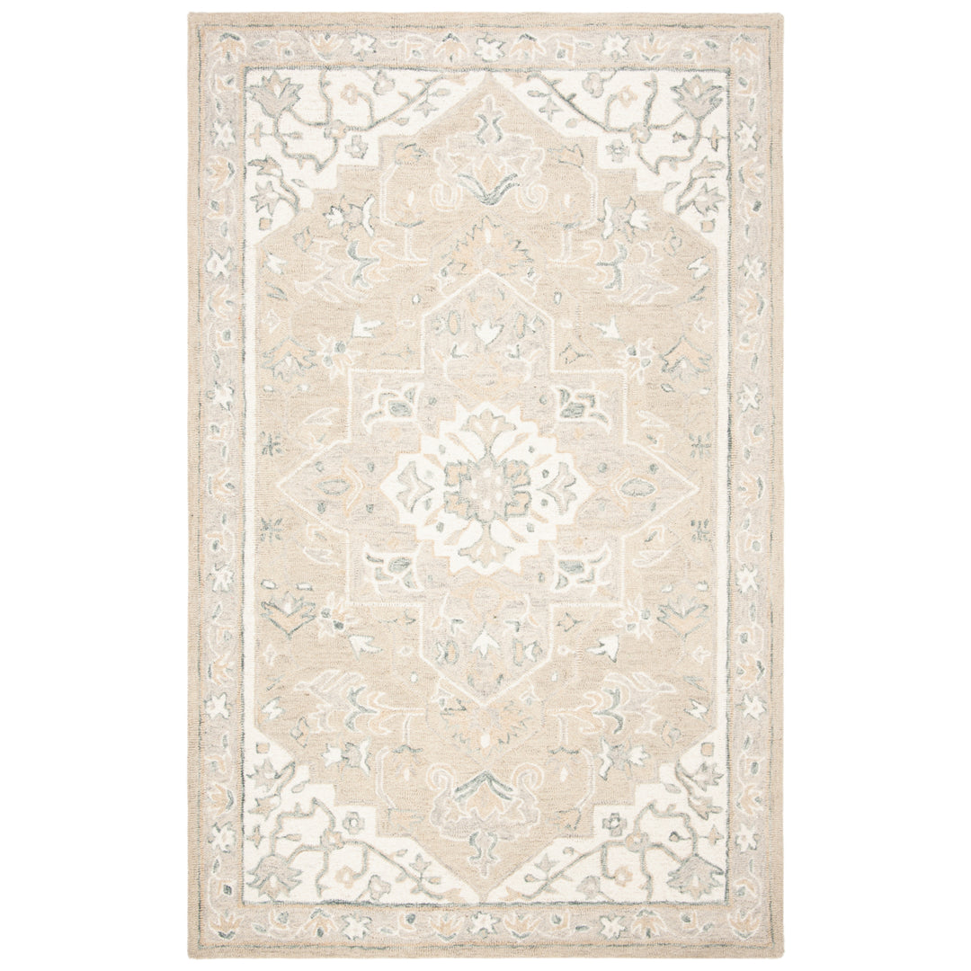 SAFAVIEH Micro-Loop MLP505F Light Grey / Ivory Rug Image 3