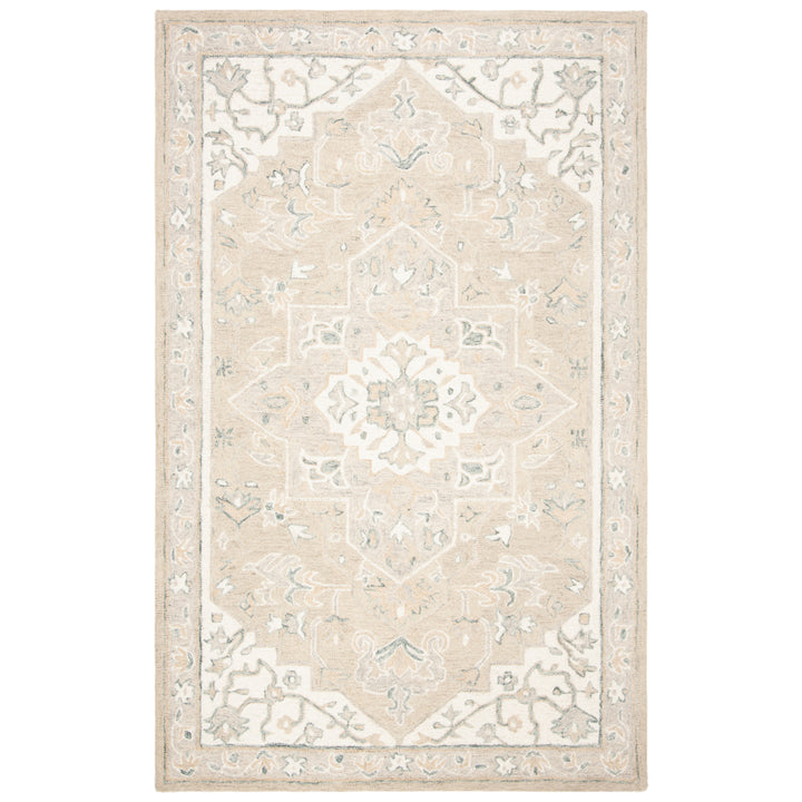 SAFAVIEH Micro-Loop MLP505F Light Grey / Ivory Rug Image 3