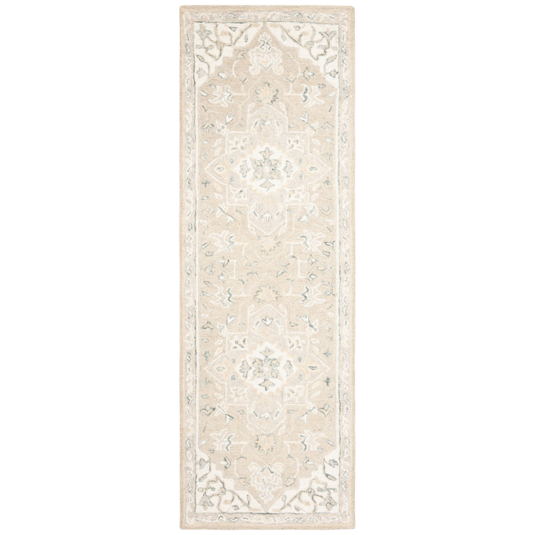 SAFAVIEH Micro-Loop MLP505F Light Grey / Ivory Rug Image 4