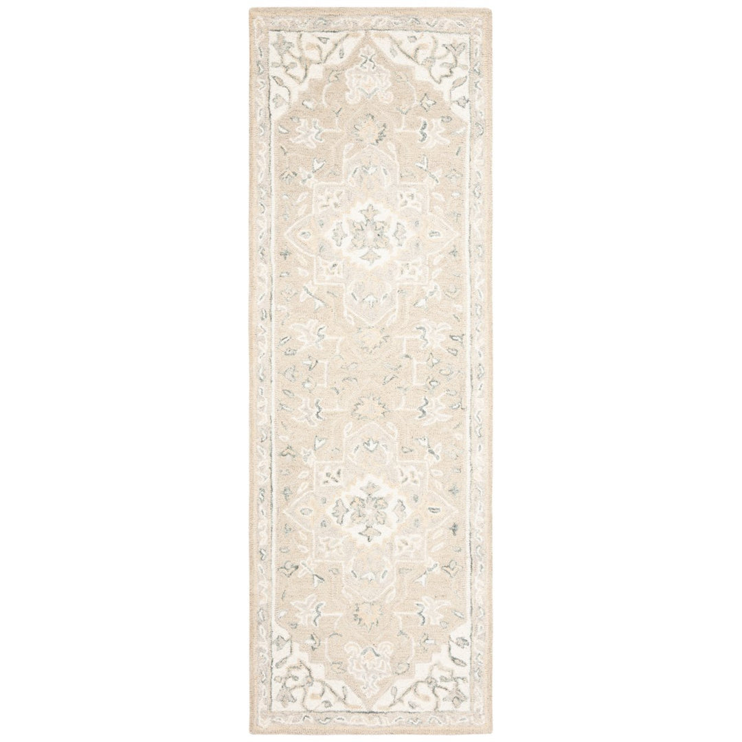 SAFAVIEH Micro-Loop MLP505F Light Grey / Ivory Rug Image 1