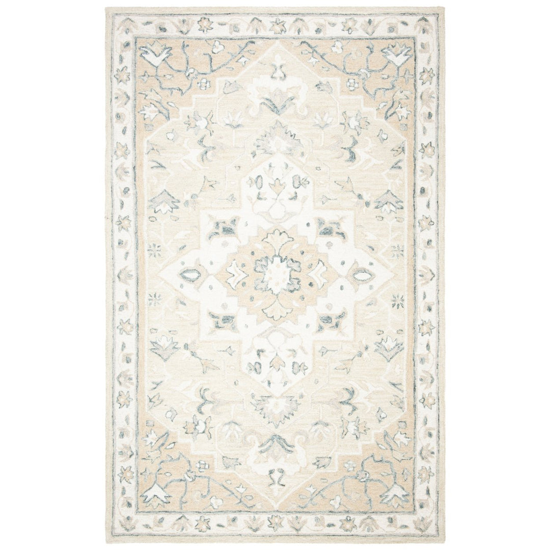 SAFAVIEH MLP505B Micro-Loop Beige / Ivory Image 1