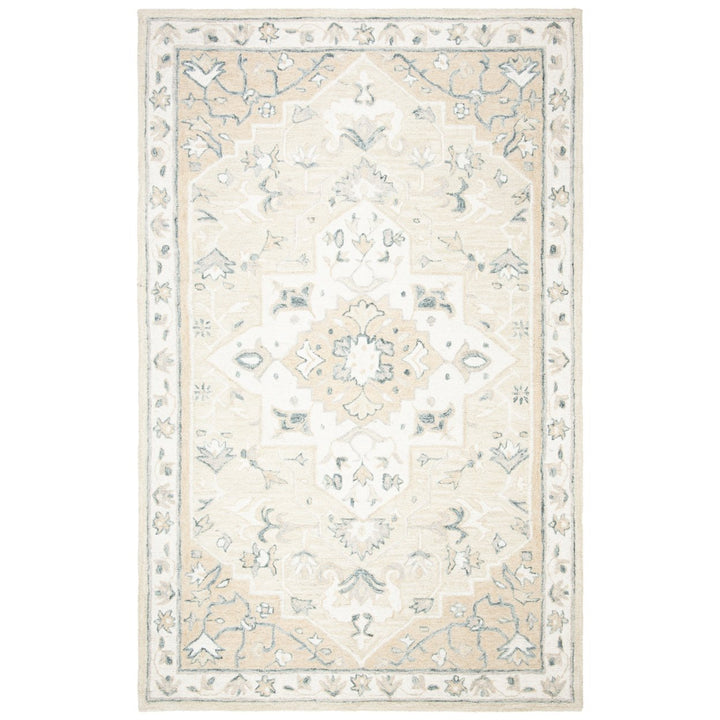 SAFAVIEH MLP505B Micro-Loop Beige / Ivory Image 1