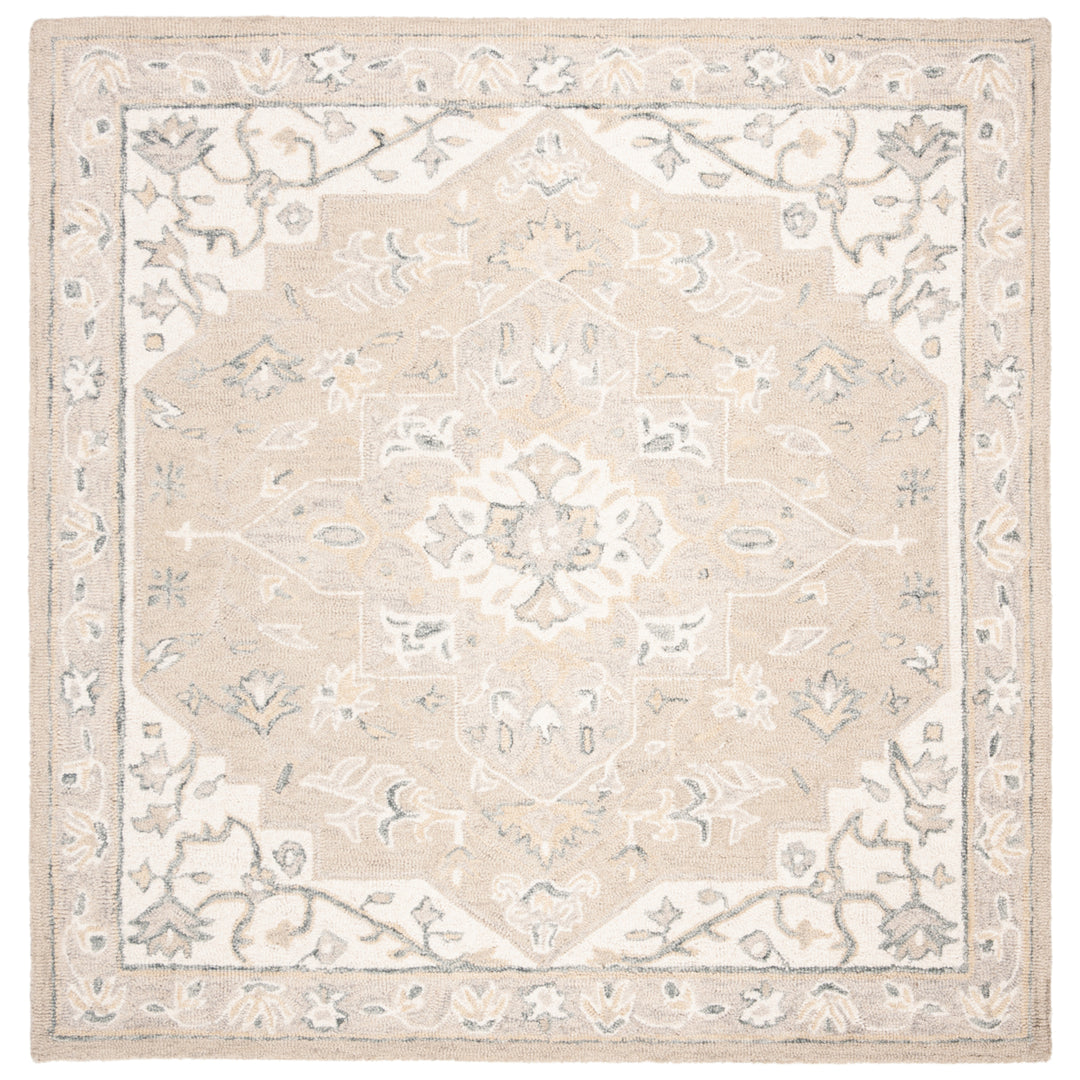 SAFAVIEH Micro-Loop MLP505F Light Grey / Ivory Rug Image 7