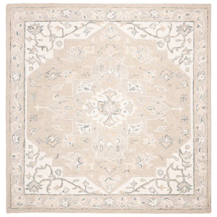 SAFAVIEH Micro-Loop MLP505F Light Grey / Ivory Rug Image 7