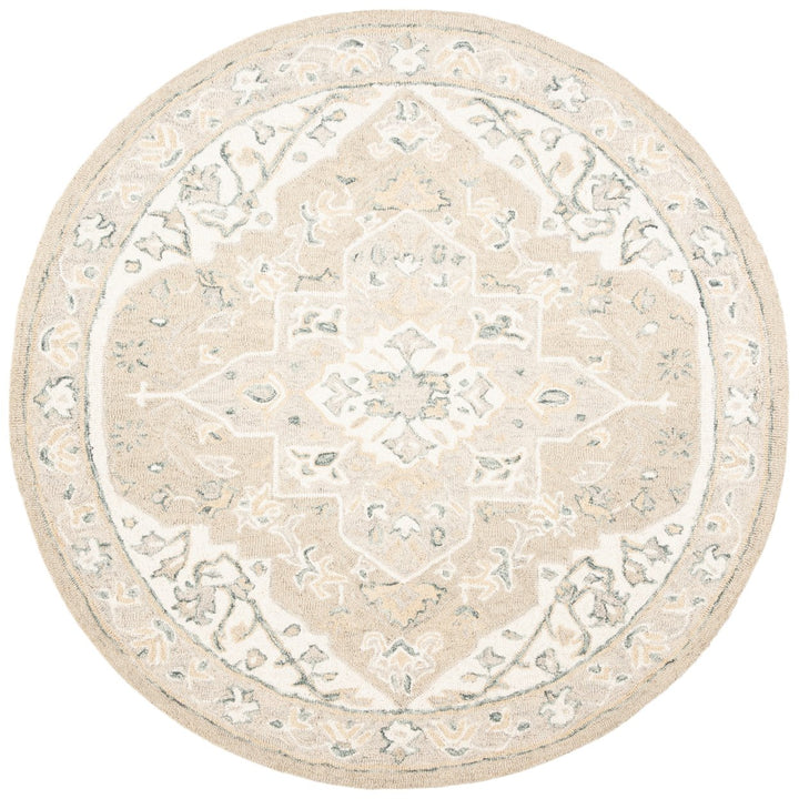 SAFAVIEH Micro-Loop MLP505F Light Grey / Ivory Rug Image 1