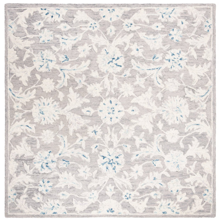 SAFAVIEH Micro-Loop MLP506F Handmade Grey / Ivory Rug Image 1