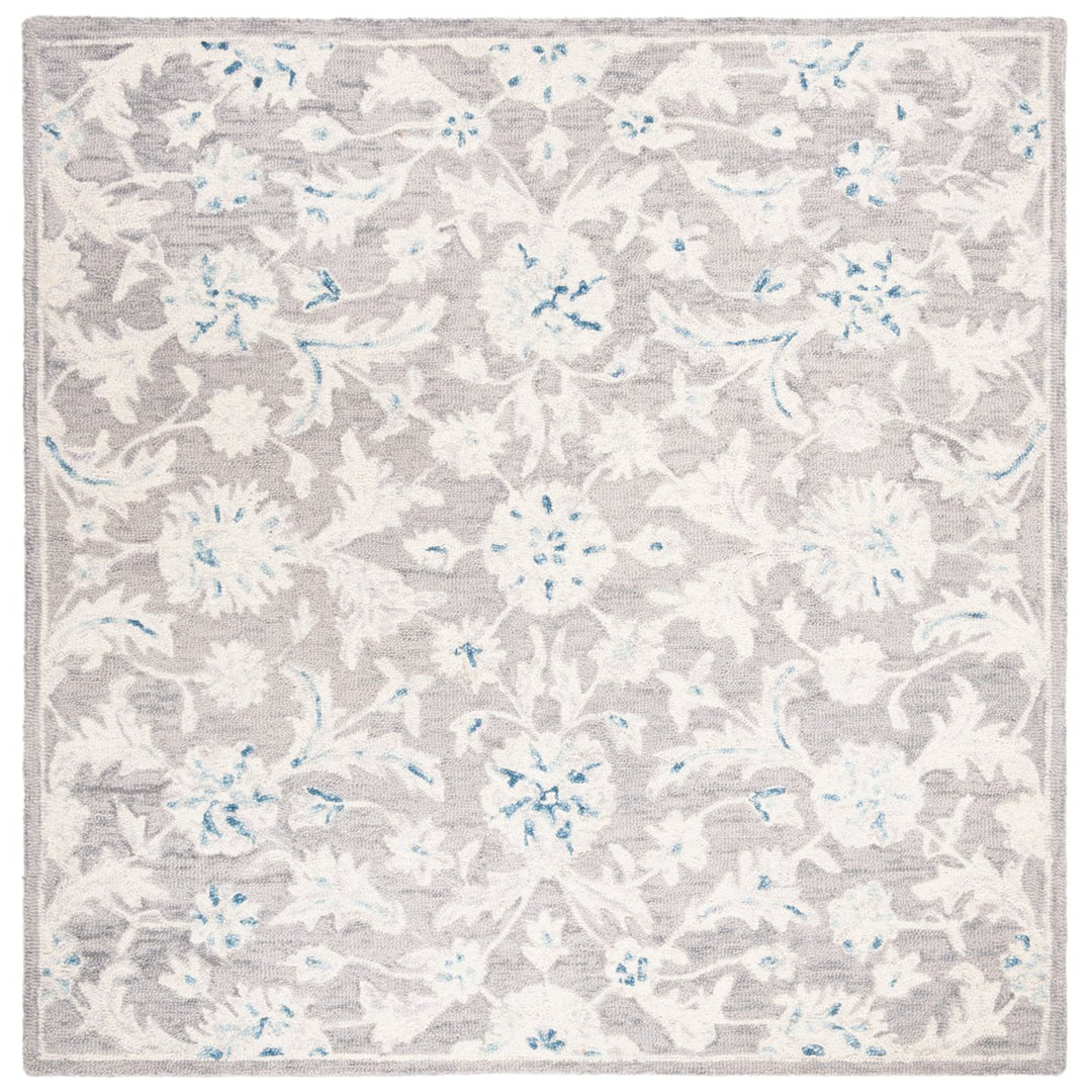 SAFAVIEH Micro-Loop MLP506F Handmade Grey / Ivory Rug Image 1