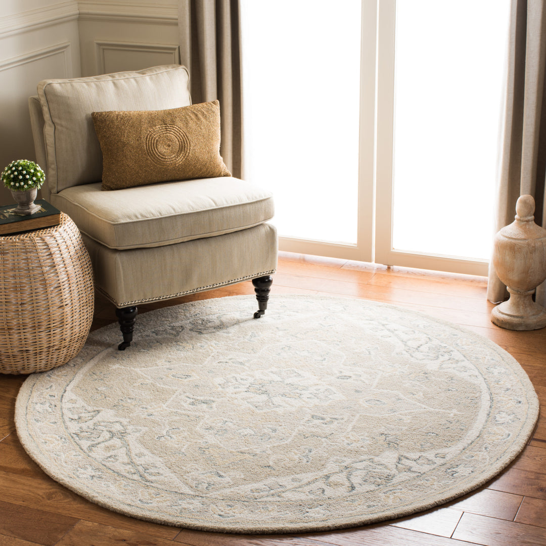 SAFAVIEH Micro-Loop MLP505F Light Grey / Ivory Rug Image 11