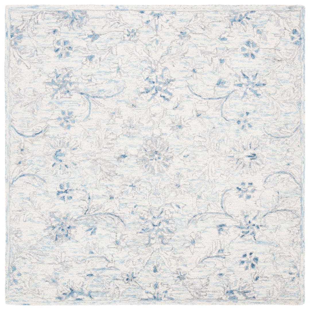 SAFAVIEH Micro-Loop MLP506M Light Blue / Ivory Rug Image 1