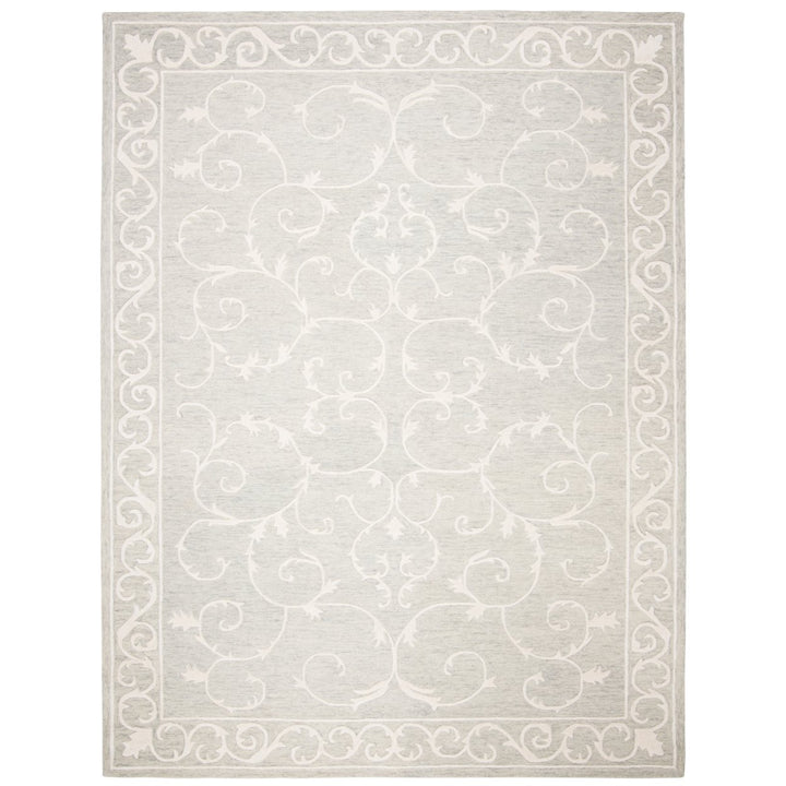 SAFAVIEH Micro-Loop MLP507F Light Grey / Ivory Rug Image 1