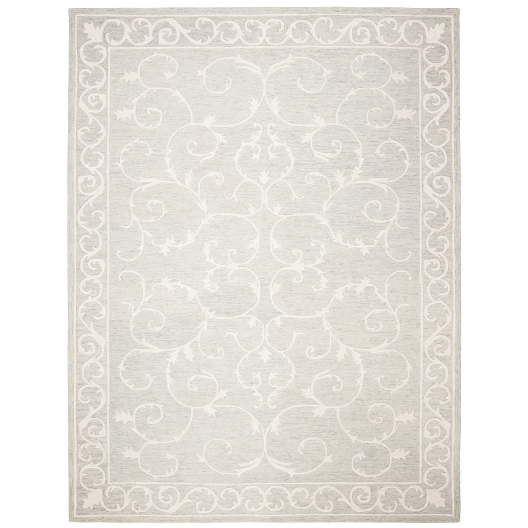 SAFAVIEH Micro-Loop MLP507F Light Grey / Ivory Rug Image 2