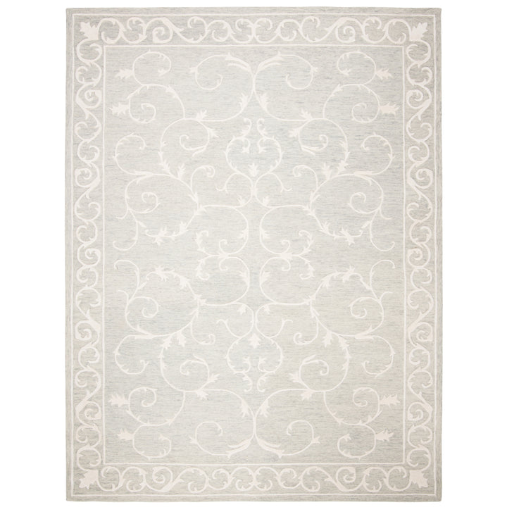 SAFAVIEH Micro-Loop MLP507F Light Grey / Ivory Rug Image 2