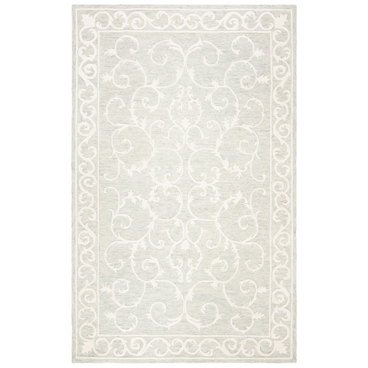 SAFAVIEH Micro-Loop MLP507F Light Grey / Ivory Rug Image 3