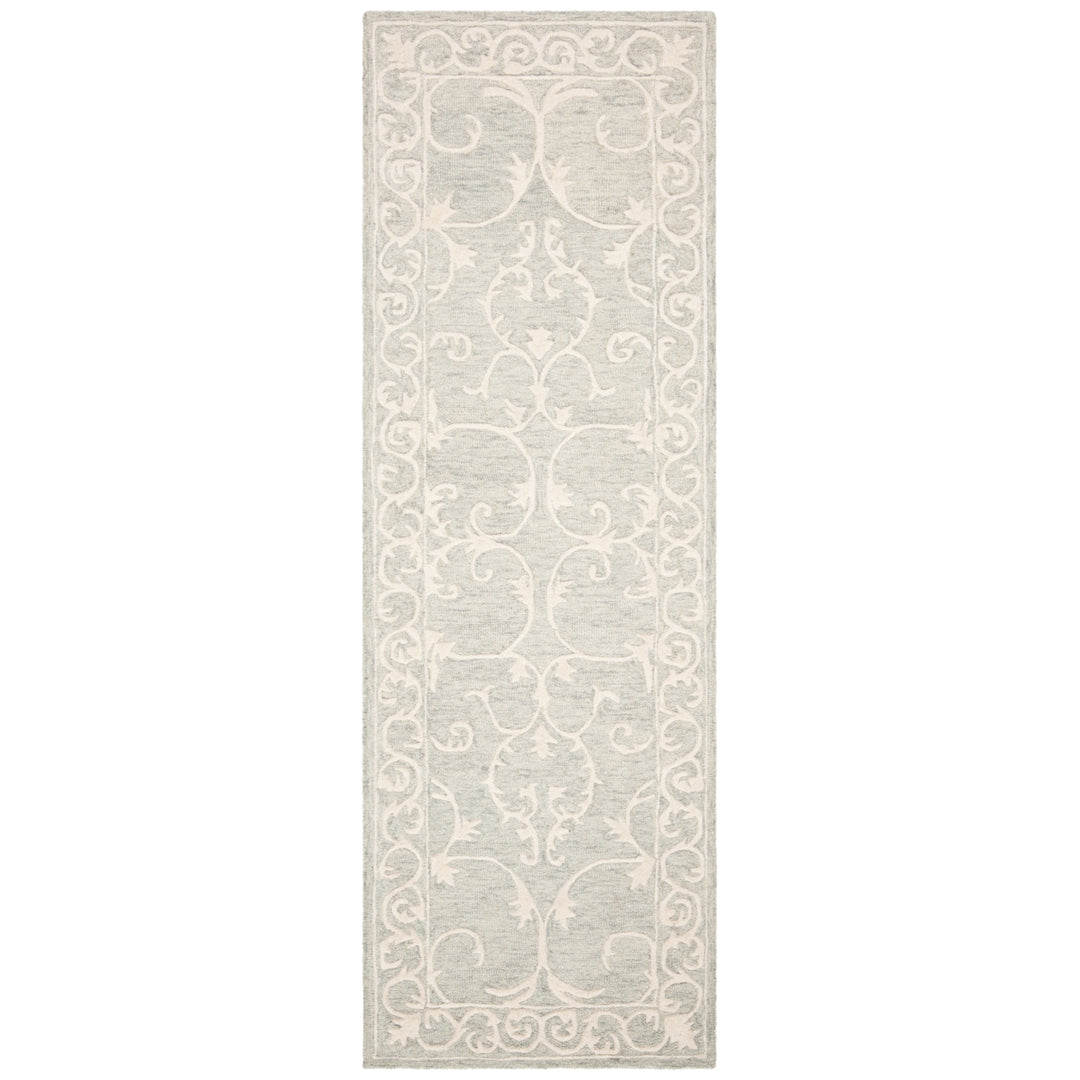 SAFAVIEH Micro-Loop MLP507F Light Grey / Ivory Rug Image 4