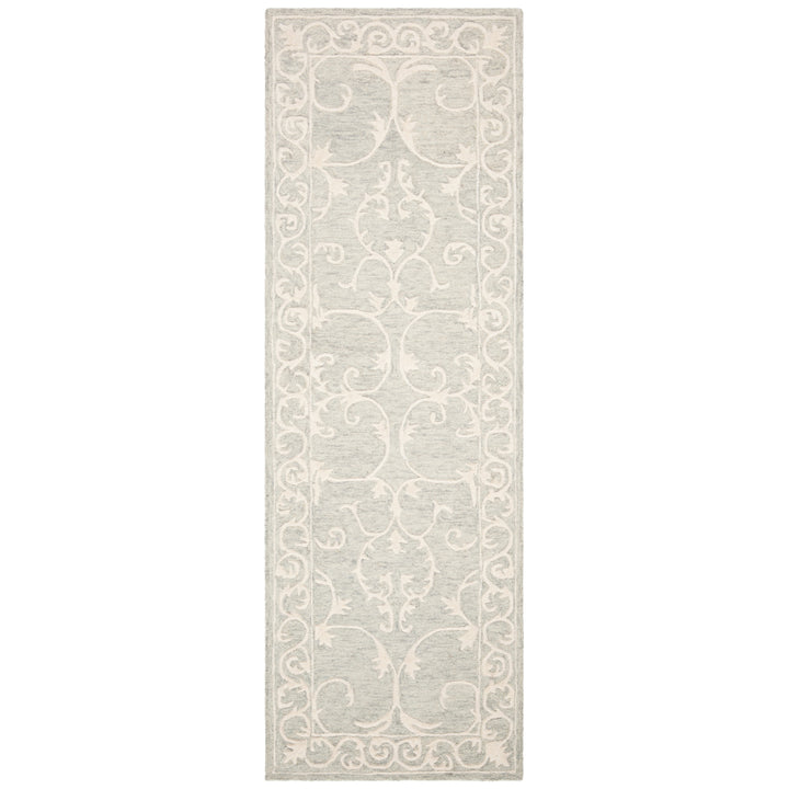 SAFAVIEH Micro-Loop MLP507F Light Grey / Ivory Rug Image 4