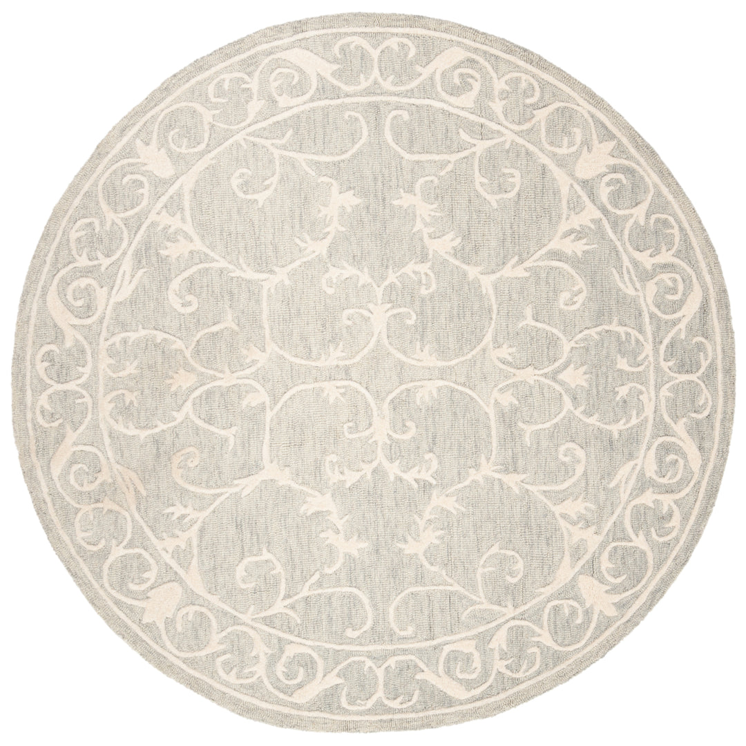 SAFAVIEH Micro-Loop MLP507F Light Grey / Ivory Rug Image 8