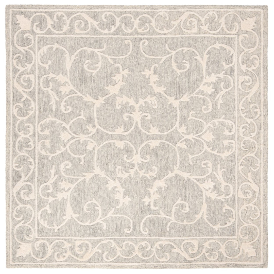 SAFAVIEH Micro-Loop MLP507F Light Grey / Ivory Rug Image 9