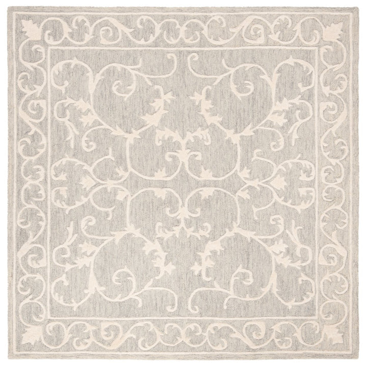 SAFAVIEH Micro-Loop MLP507F Light Grey / Ivory Rug Image 9