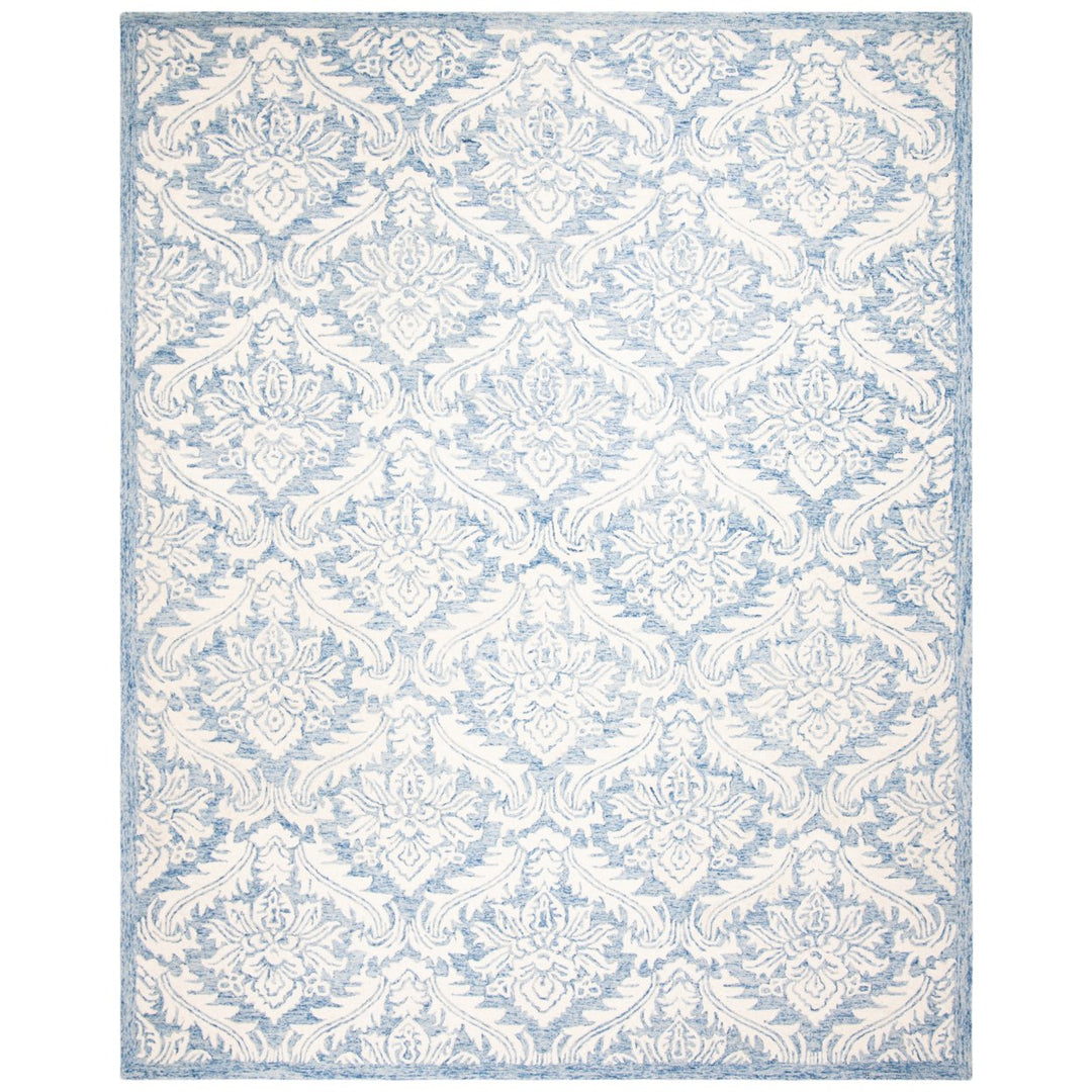 SAFAVIEH Micro-Loop Collection MLP513M Handmade Blue Rug Image 1