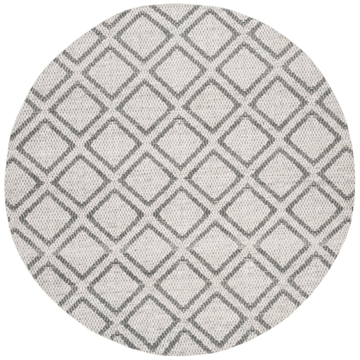 SAFAVIEH Micro-Loop MLP514G Silver / Dark Grey Rug Image 1