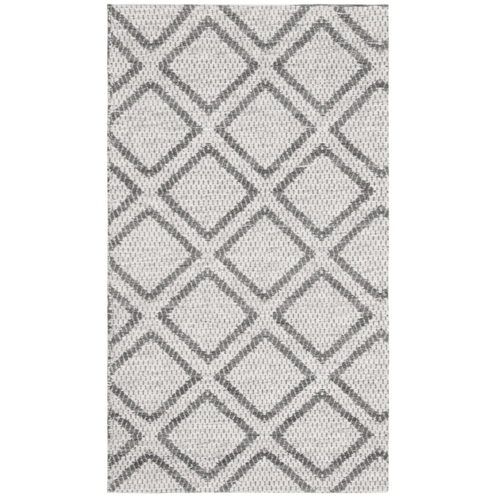 SAFAVIEH Micro-Loop MLP514G Silver / Dark Grey Rug Image 1