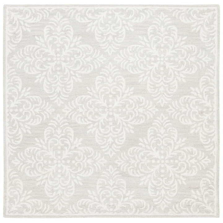 SAFAVIEH Micro-Loop MLP515G Handmade Silver / Ivory Rug Image 6