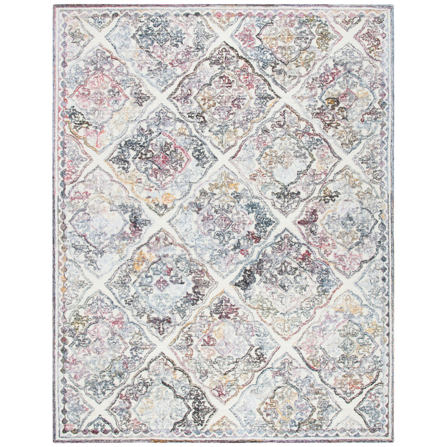 SAFAVIEH Micro-Loop MLP523F Handmade Grey / Ivory Rug Image 1