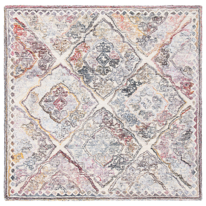 SAFAVIEH Micro-Loop MLP523F Handmade Grey / Ivory Rug Image 10