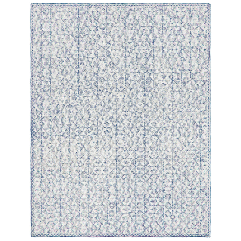 SAFAVIEH Micro-Loop MLP526N Handmade Navy / Ivory Rug Image 2