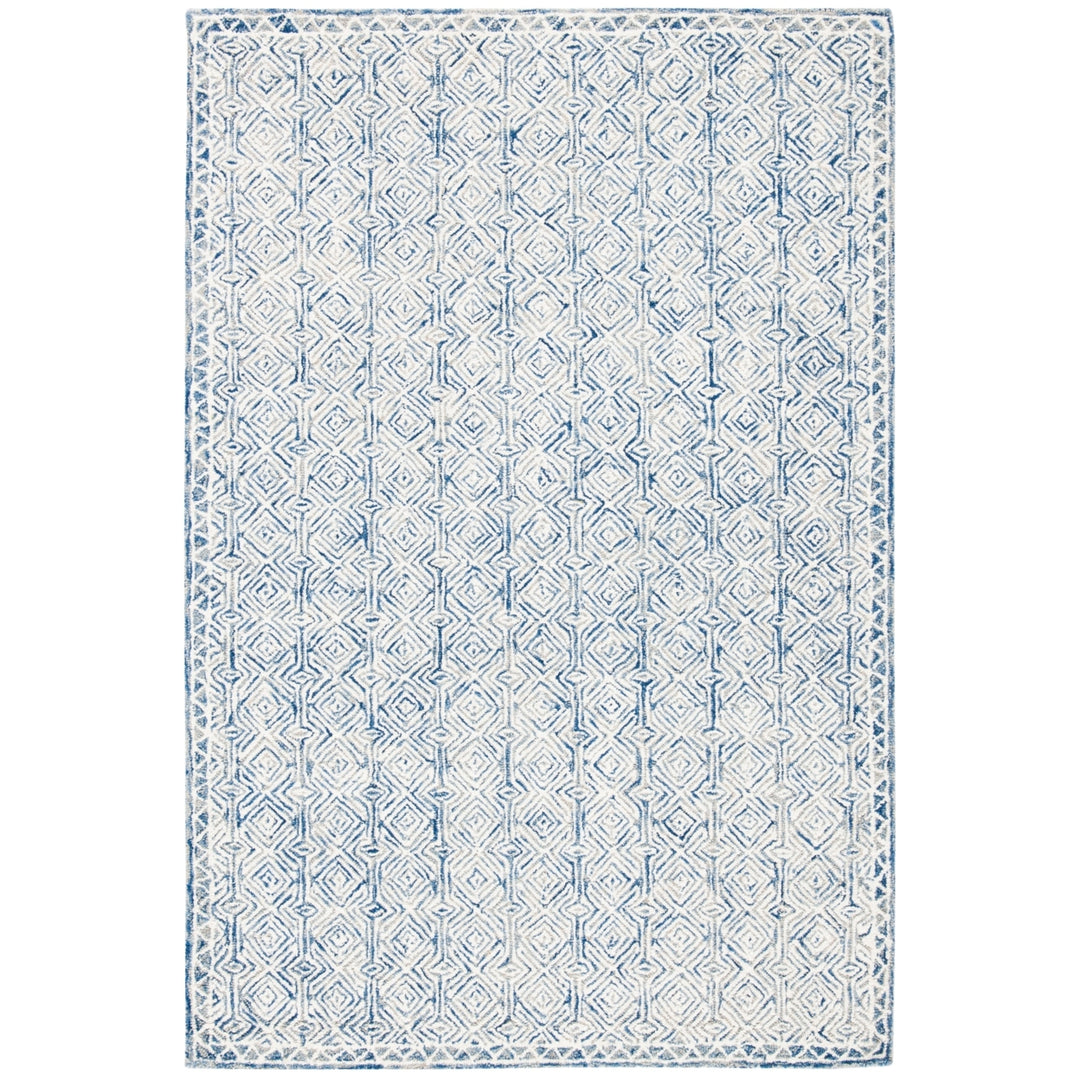 SAFAVIEH Micro-Loop MLP526N Handmade Navy / Ivory Rug Image 3