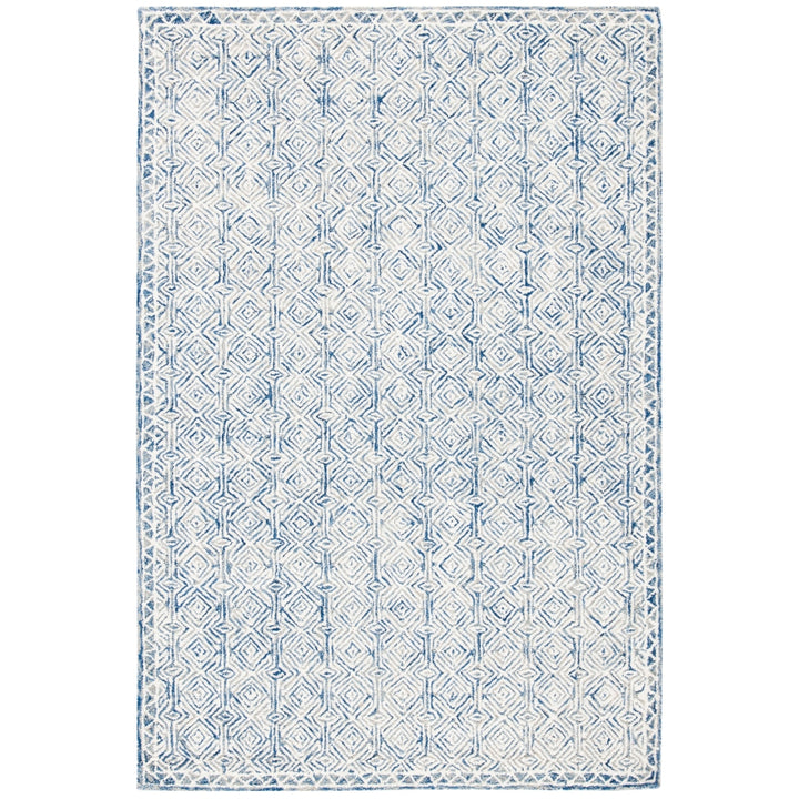 SAFAVIEH Micro-Loop MLP526N Handmade Navy / Ivory Rug Image 3