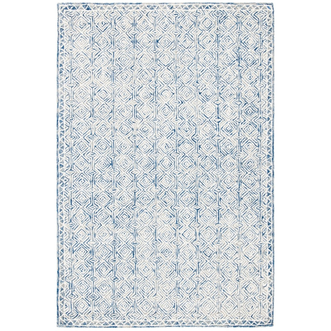 SAFAVIEH Micro-Loop MLP526N Handmade Navy / Ivory Rug Image 1