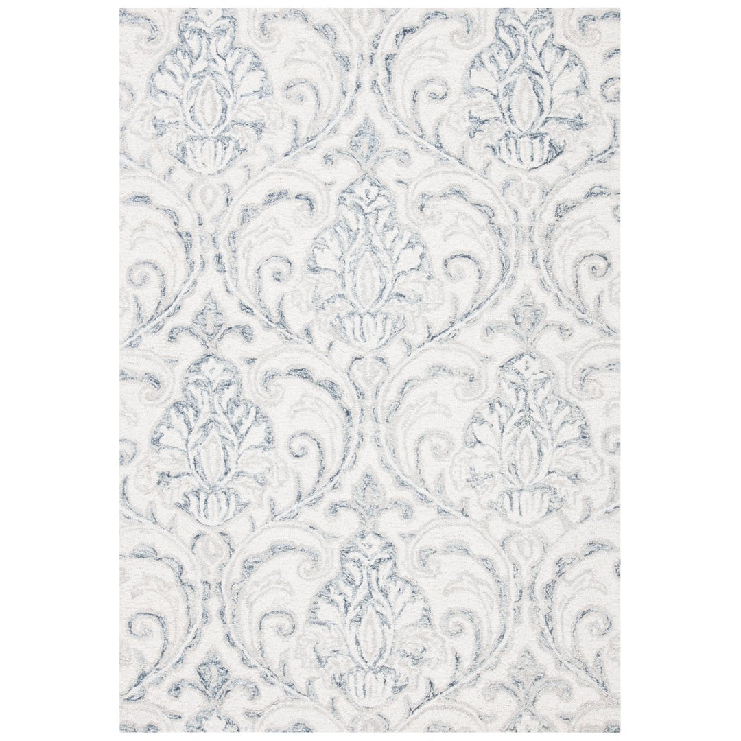 SAFAVIEH Micro-Loop MLP532F Handmade Ivory / Grey Rug Image 1