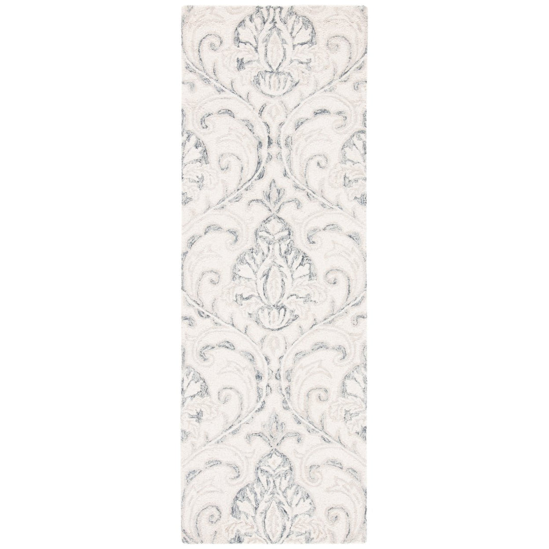 SAFAVIEH Micro-Loop MLP532F Handmade Ivory / Grey Rug Image 1