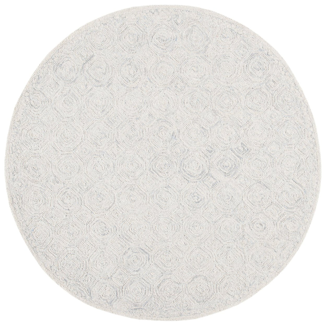 SAFAVIEH Micro-Loop MLP527G Handmade Silver / Grey Rug Image 1