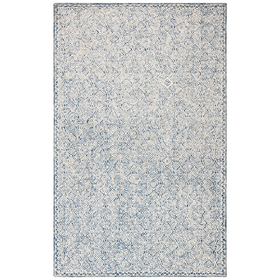 SAFAVIEH Micro-Loop MLP526N Handmade Navy / Ivory Rug Image 7