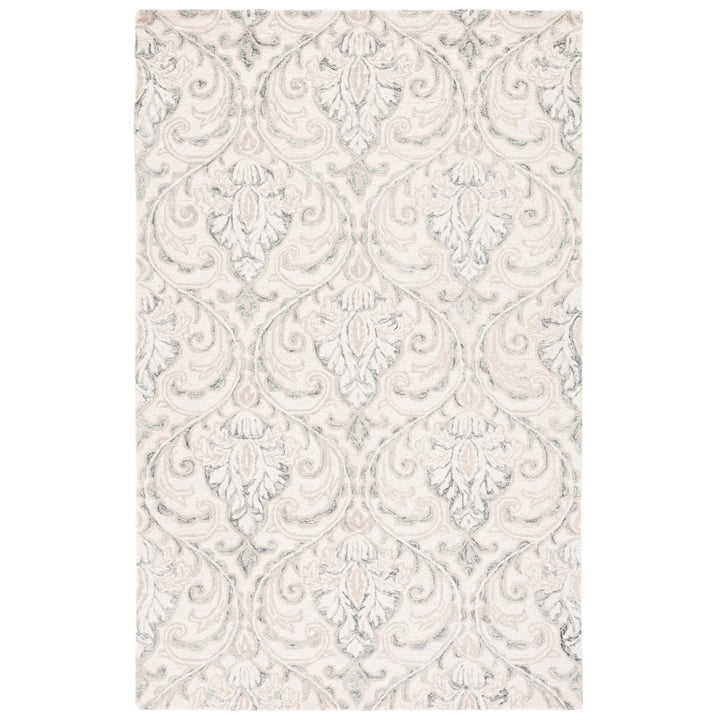 SAFAVIEH Micro-Loop MLP532F Handmade Ivory / Grey Rug Image 1