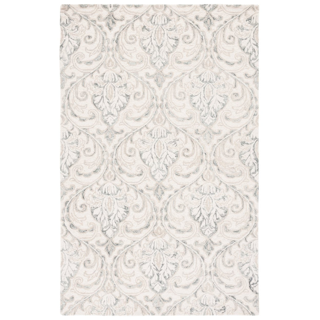 SAFAVIEH Micro-Loop MLP532F Handmade Ivory / Grey Rug Image 1